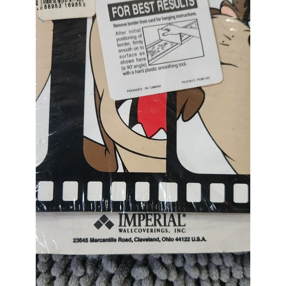 Vintage 1995 Looney Tunes Tasmanian Devil Wallpaper Border Wall Decor~NEW IN PKG